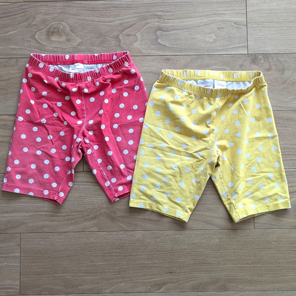 Hanna Andersson Girls Polka Dot Biker Shorts Size 10
